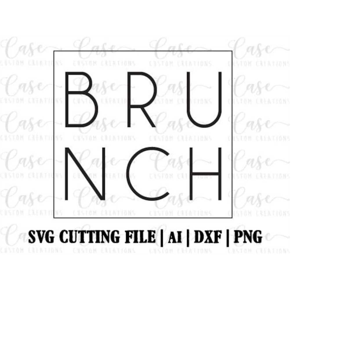 Brunch SVG Cutting File, Ai, DXF and PNG Printable File | Cr - Inspire ...