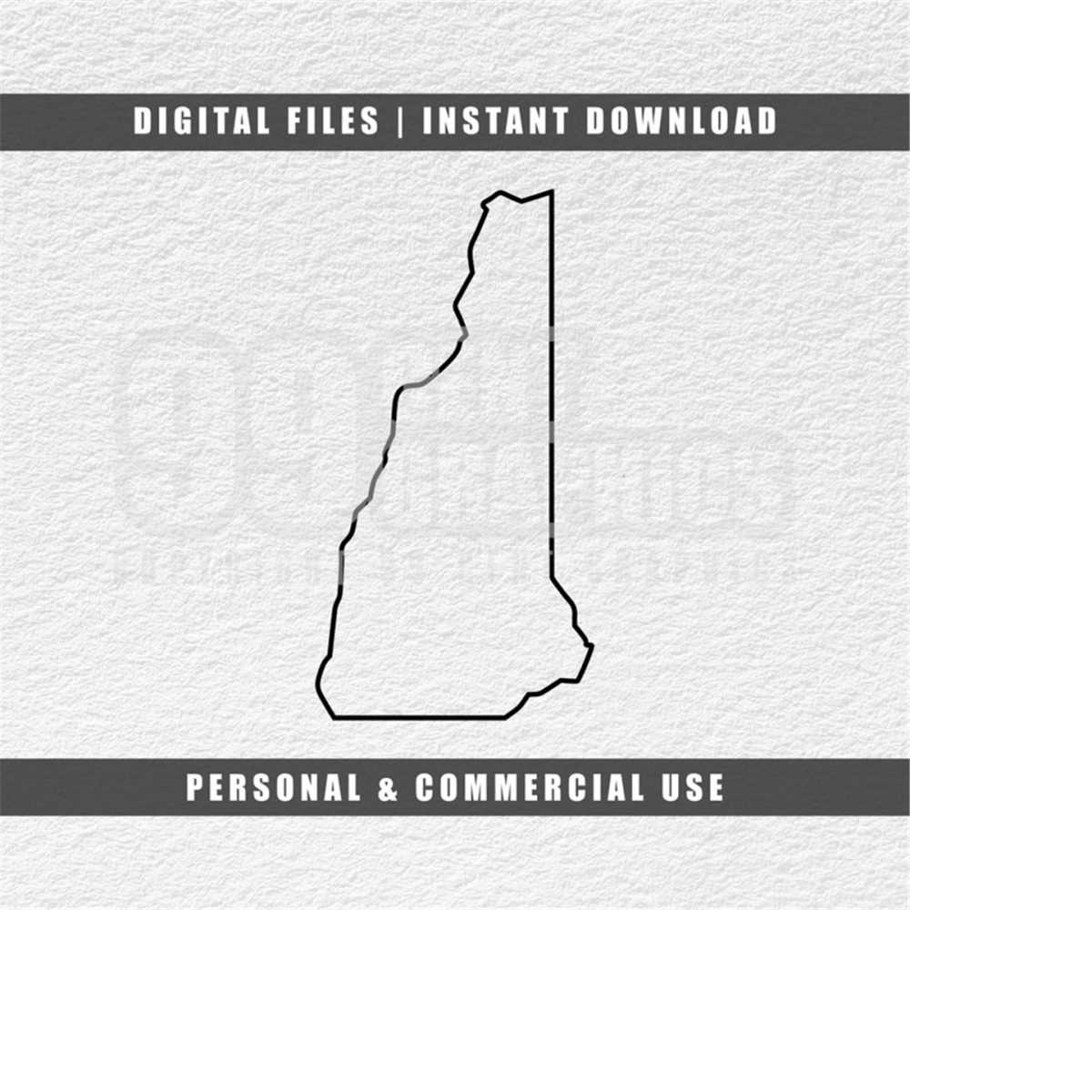 New Hampshire Svg, United States Svg, State Outline Svg, Cri - Inspire ...