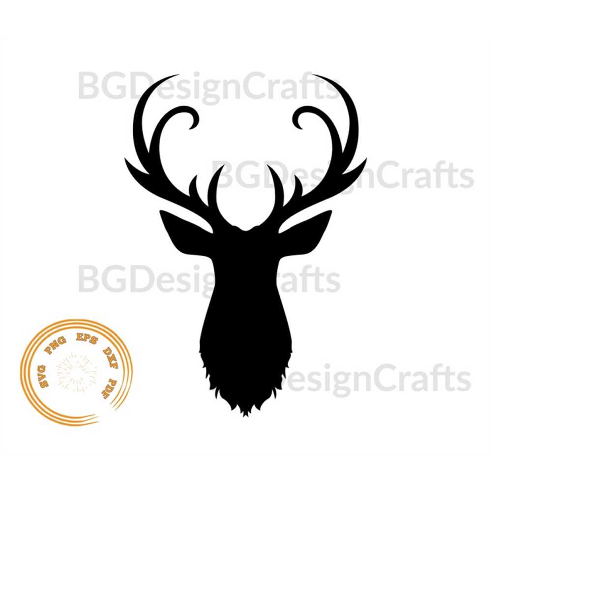 Deer SVG, Deer Head SVG, Deer Silhouette, Deer Head Png, Dee - Inspire