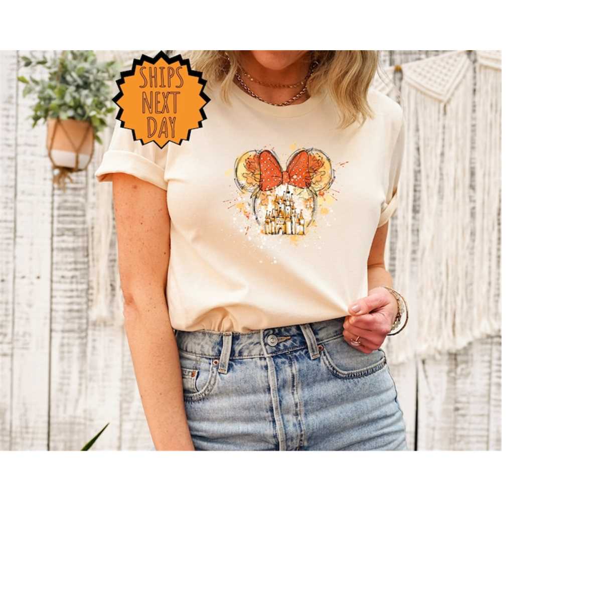 Disney Watercolor Fall Shirt, Disney Watercolor Castle Shirt | Inspire ...