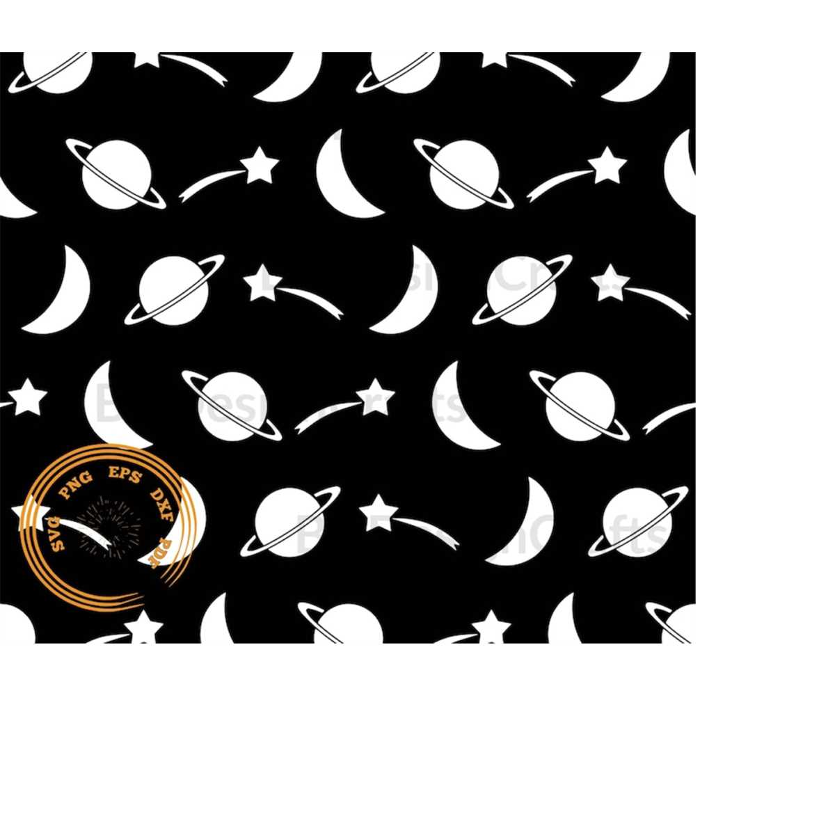 Space Pattern SVG, Space Seamless SVG, Space Objects SVG, Pa - Inspire ...