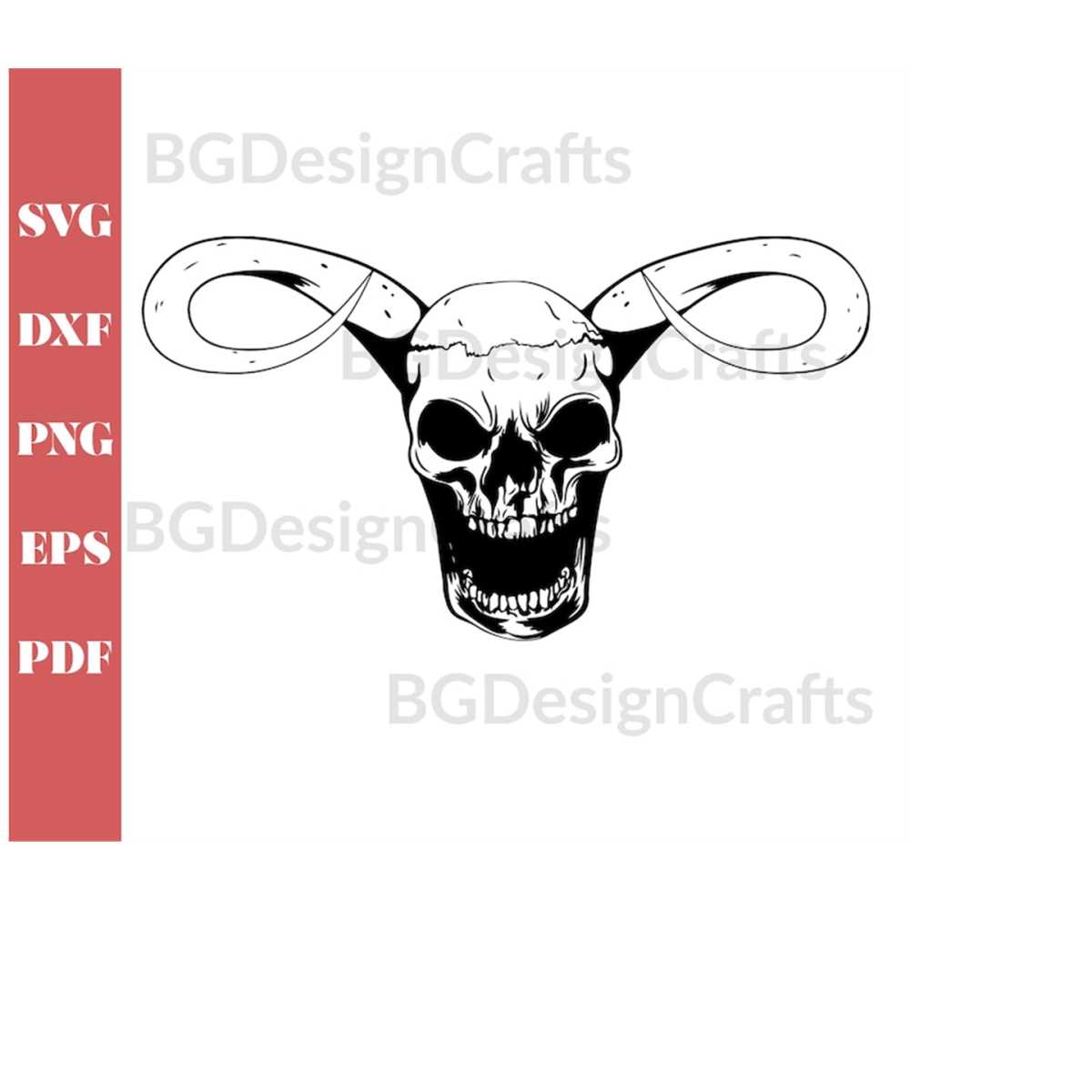 Skull SVG, Skull DXF, Skull Clipart, Skull svg cut file, Sku - Inspire ...