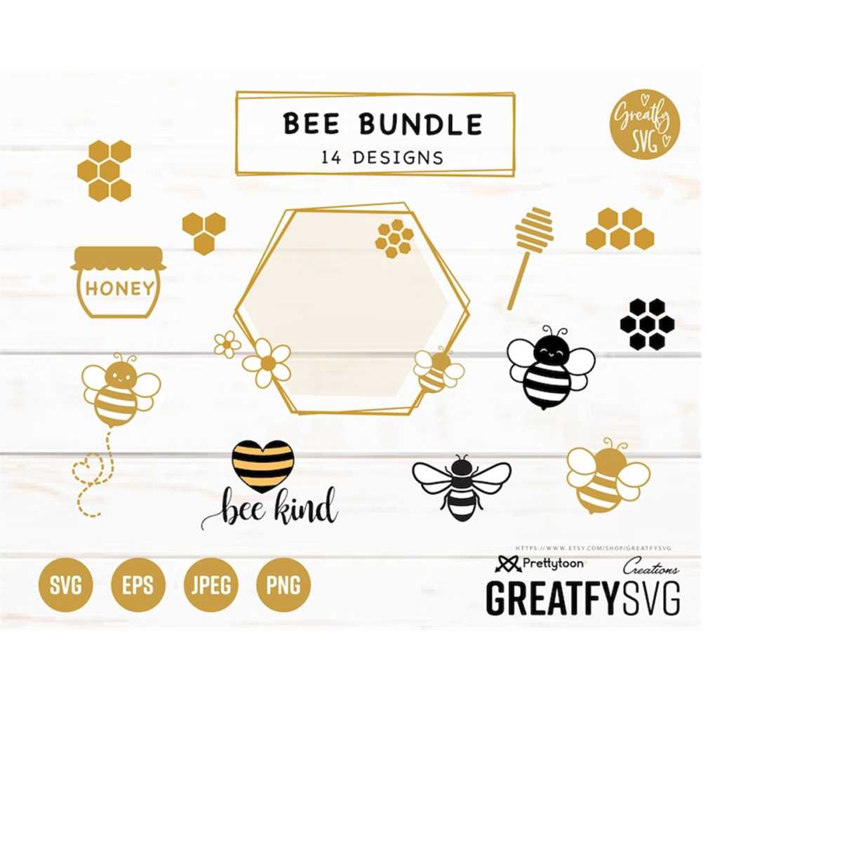 SVG Bee Bundle, Bee Bundle Instant Download, Bee Cut File fo | Inspire ...