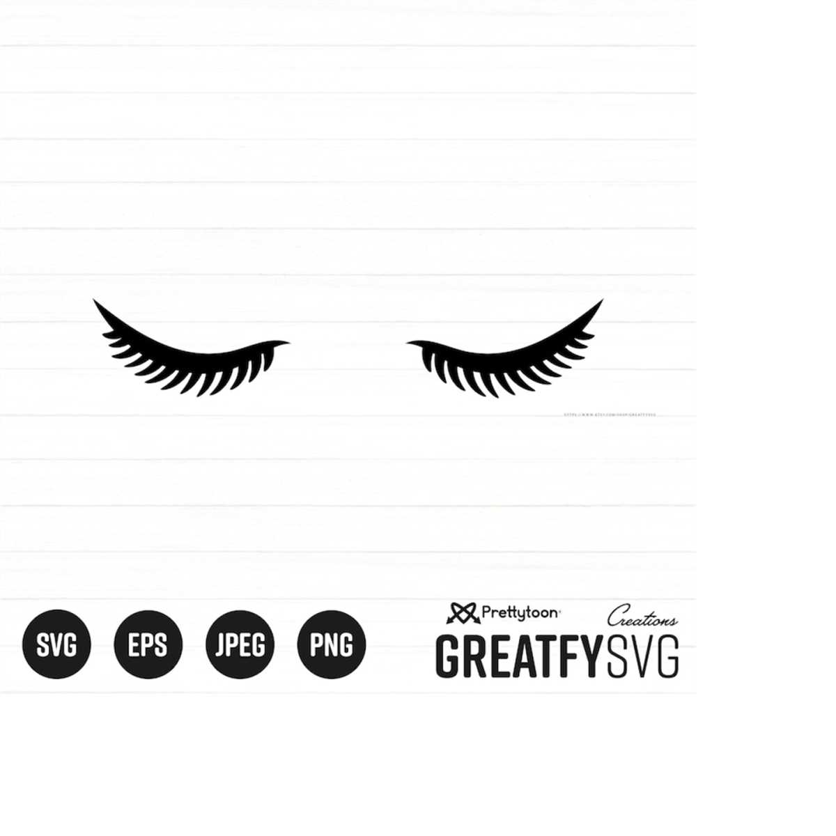 SVG Cut File for Cricut Eyelashes Clipart Instant Download f Inspire