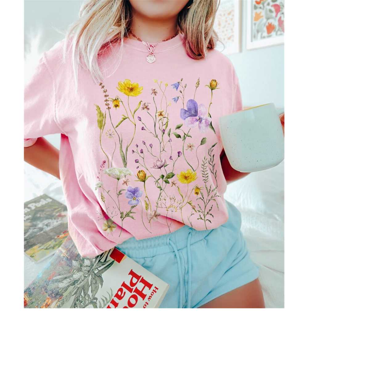 Wildflower Shirt Gift, Pressed Flower TShirt, Trendy Floral | Inspire ...