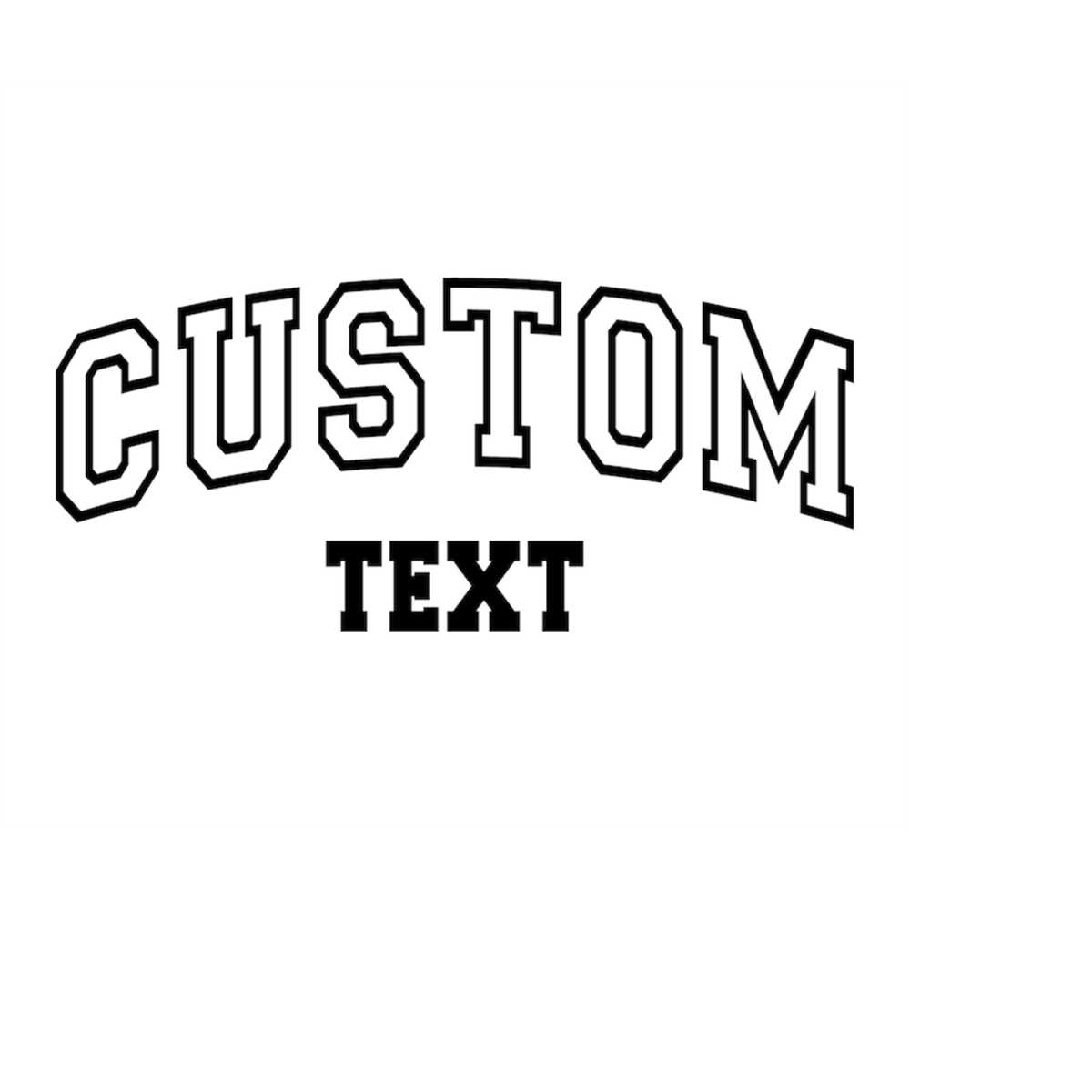 Custom Text Svg, College Font Svg, Varsity Font, Team Sports Inspire