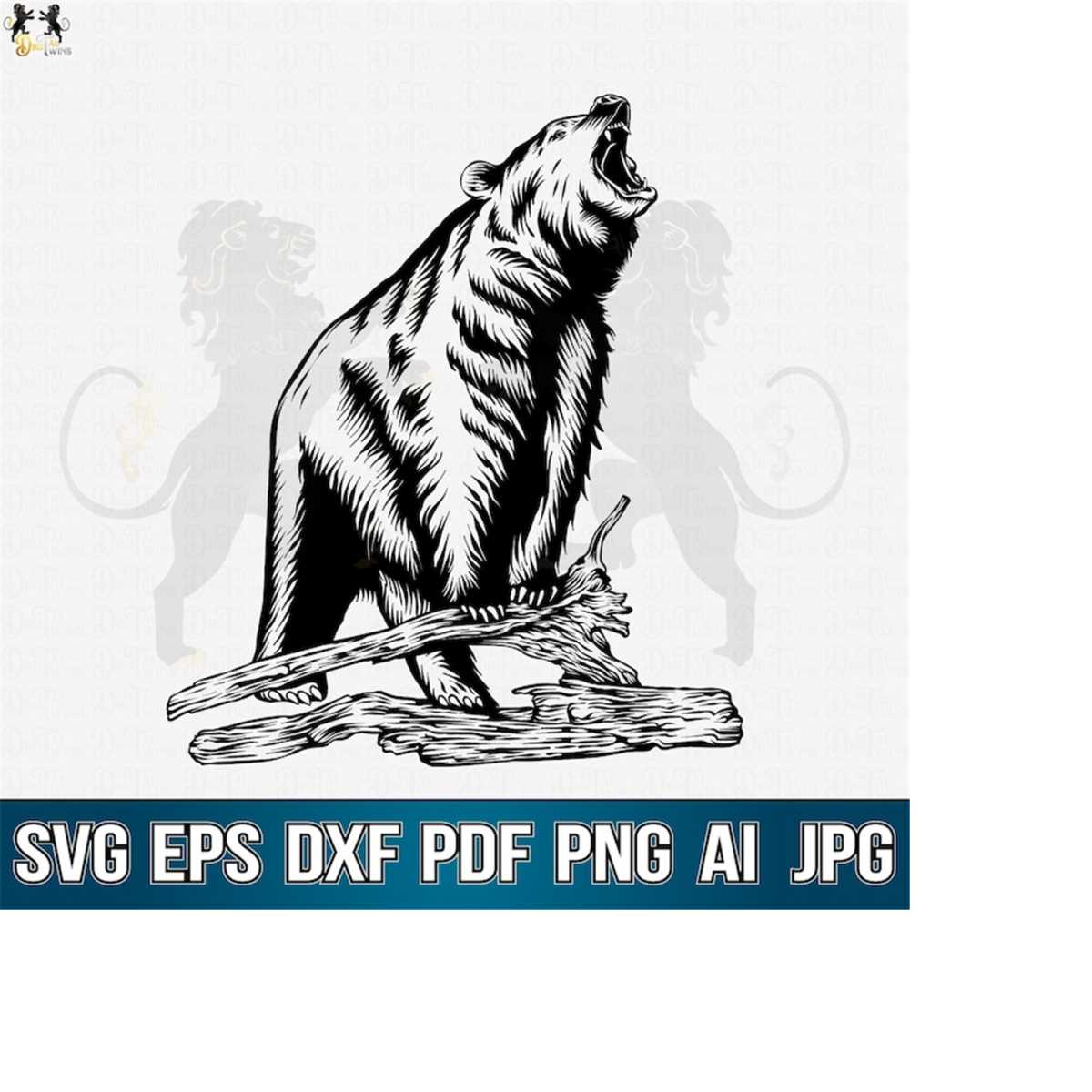 Bear Svg, Bear Clipart, Bear Vector, Bear Cricut, Grizzly Sv | Inspire ...