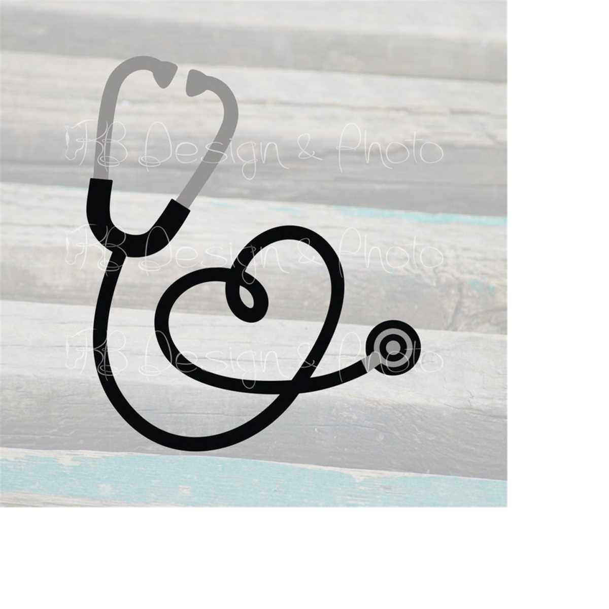 Heart Stethoscope Vector/Raster- SVG, PNG, JPG | Inspire Uplift