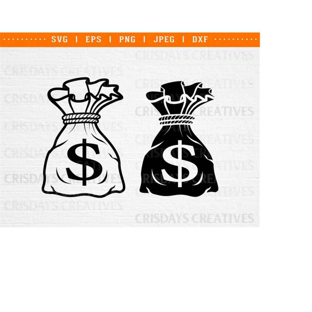 Money Bag Svg Money Bag with Dollar Symbol Svg Dollar Svg Inspire Uplift