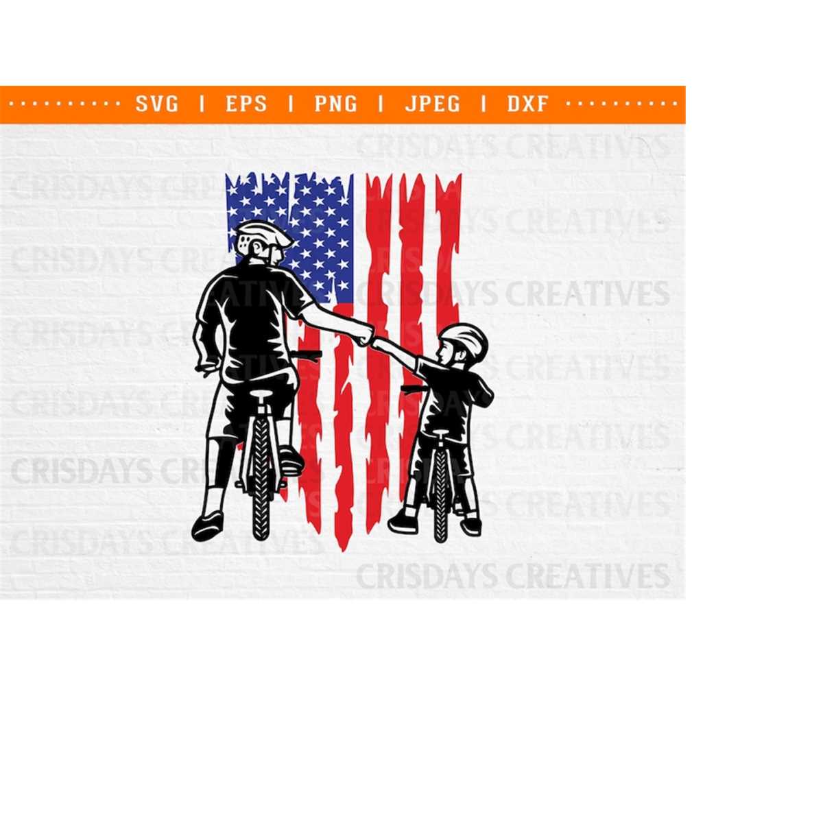 US Dadlife Kidlife Svg, us flag dad biker svg, dadlife svg, Inspire