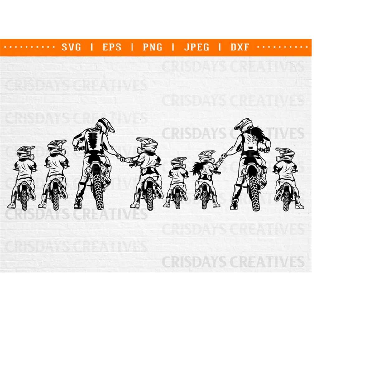 mom dad and six kids motocross svg, motocross svg, dirt bike - Inspire ...
