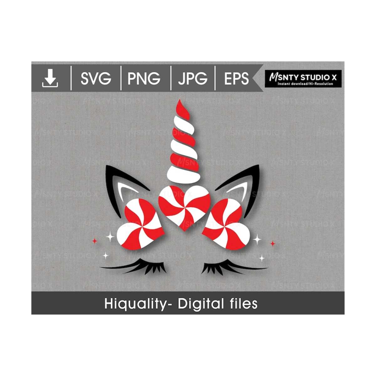 Candy Cane Unicorn Svg,Valentines Unicorn Svg,cute ,Candy Ca Inspire