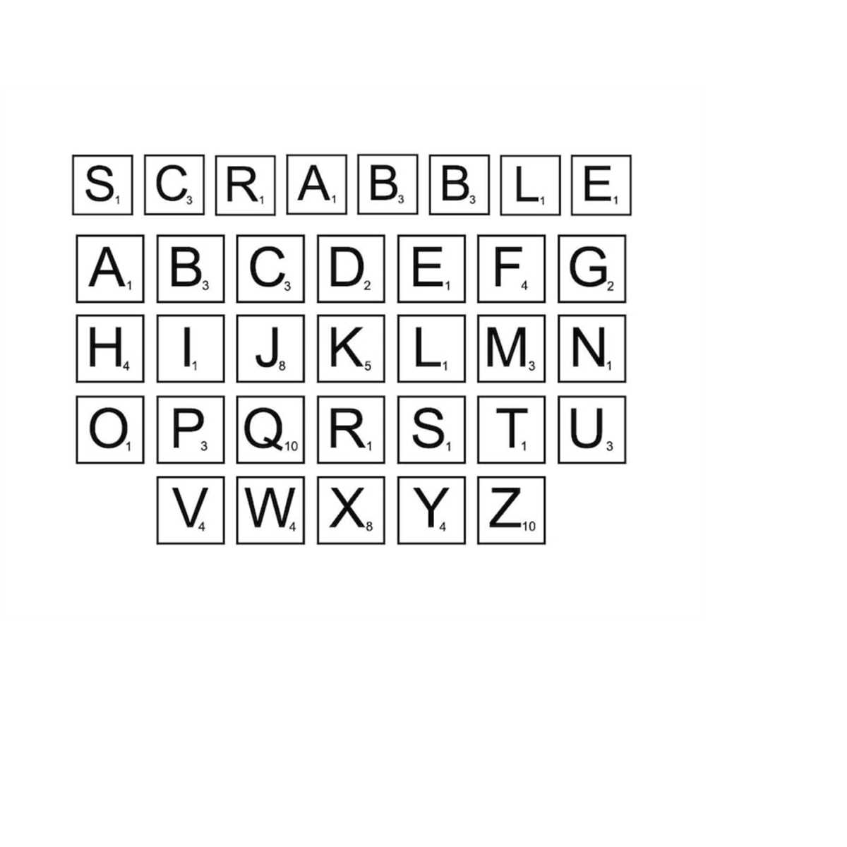 SCRABBLE TILES SVG Files, Scrabble Tiles Svg Files for Cricu Inspire
