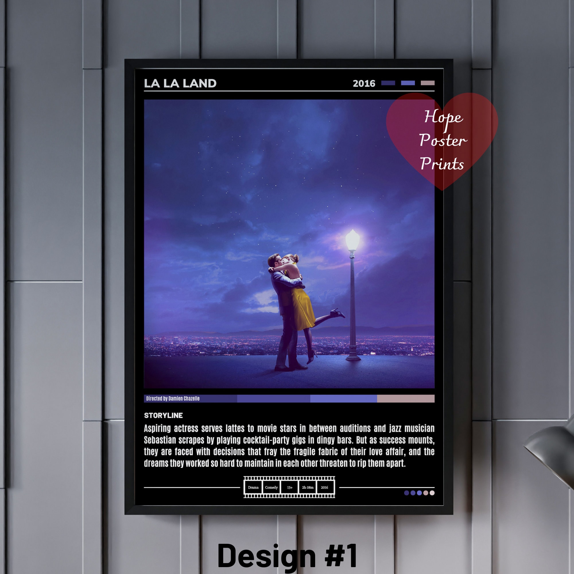 La La Land Poster, 4 Different Print, Modern Movie Poster Gi | Inspire ...