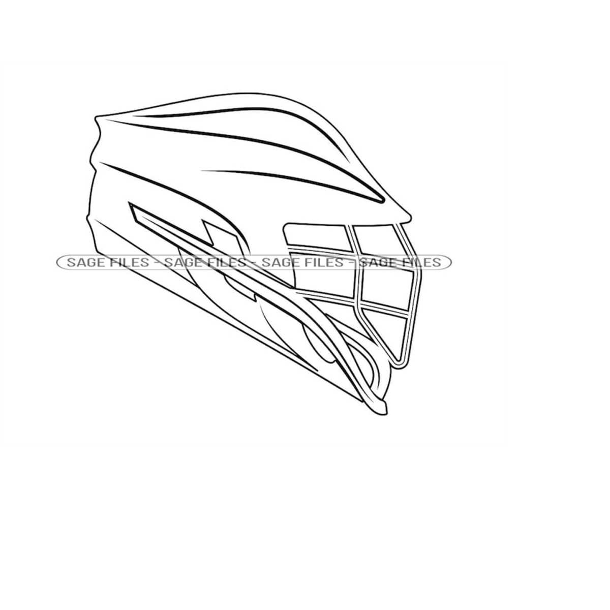 Lacrosse Helmet Outline SVG, Lacrosse Helmet Svg, Lacrosse S Inspire