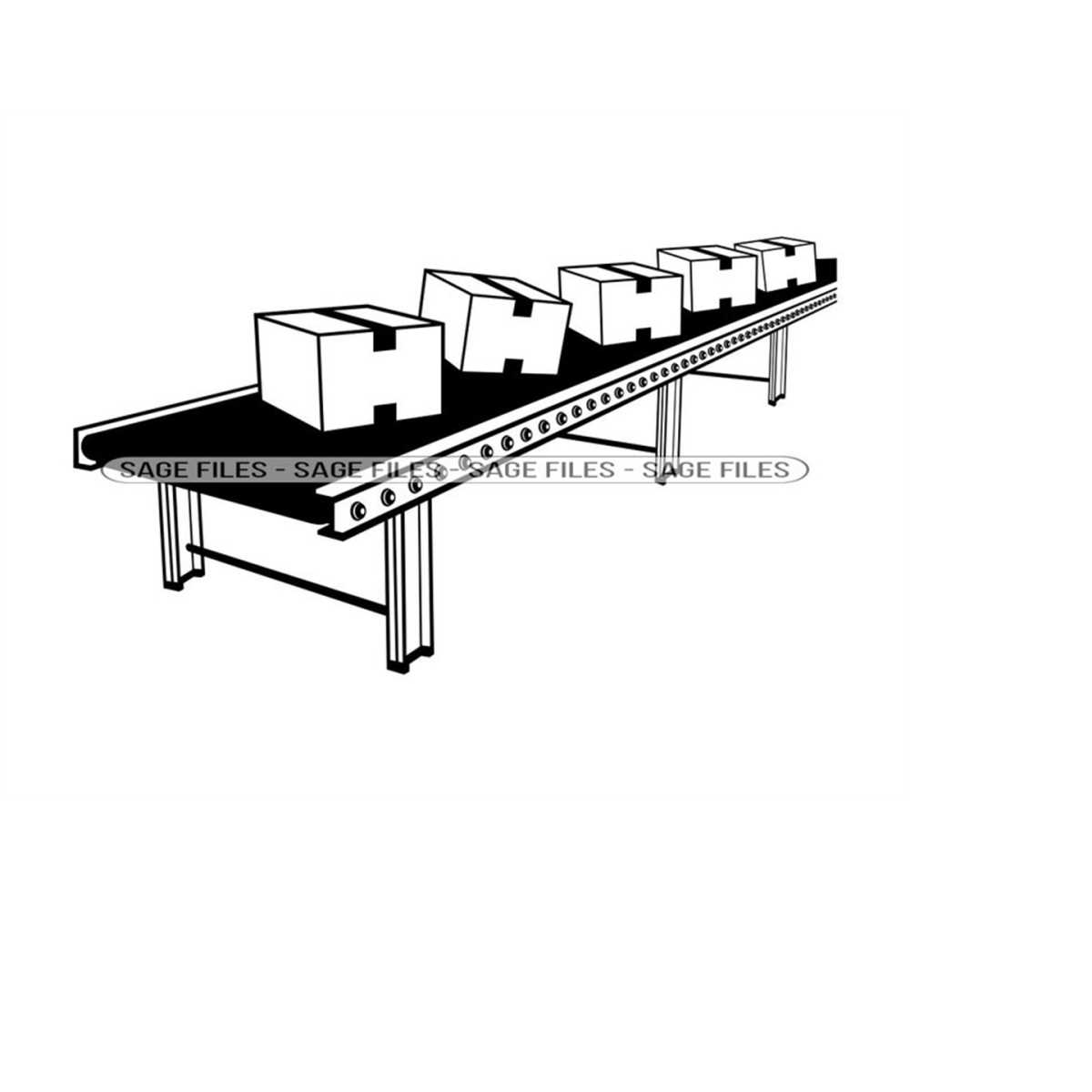 Conveyor Belt 2 SVG, Roller Conveyor SVG, Assembly Line Svg, Inspire