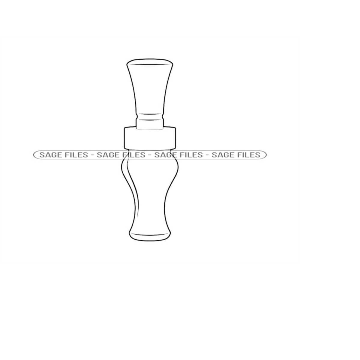 Duck Call Outline SVG, Duck Hunting Svg, Duck Whistle Svg, D Inspire