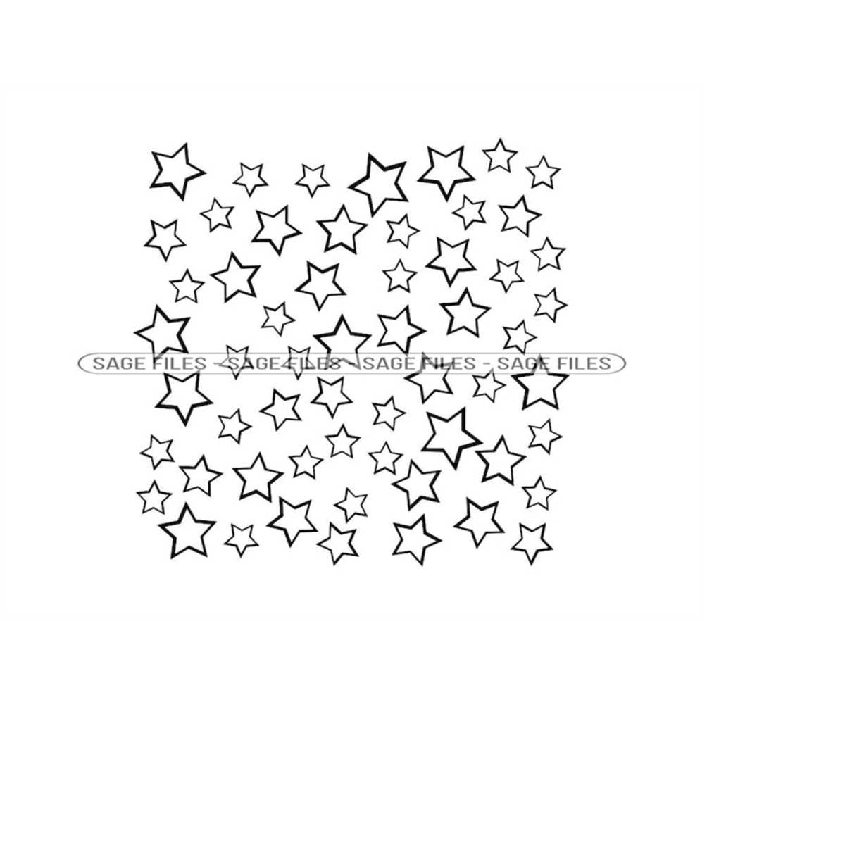 Stars Outline SVG, Stars Svg, Star Shower SVG, Stars Clipart Inspire