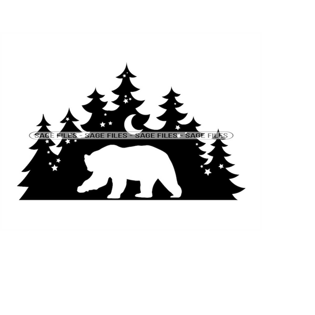 Forest Polar Bear 2 SVG, Polar Bear Svg, Wildlife Svg, Fores - Inspire