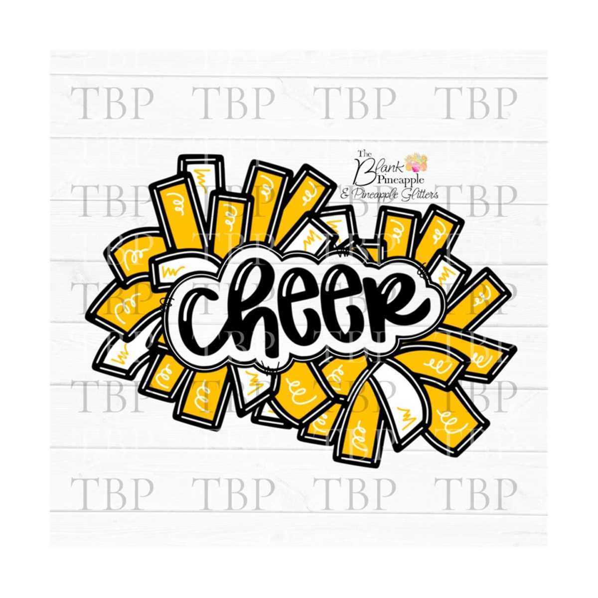 Yellow Cheer Pattern Cheer Design Cheer Pom Poms in Yellow PNG Clipart Sublimatio | Inspire ...
