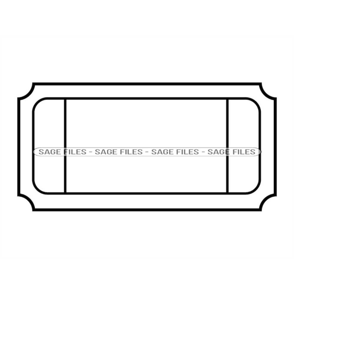 Ticket Outline 2 SVG, Ticket SVG, Raffle Svg, Prize Svg, Par - Inspire ...