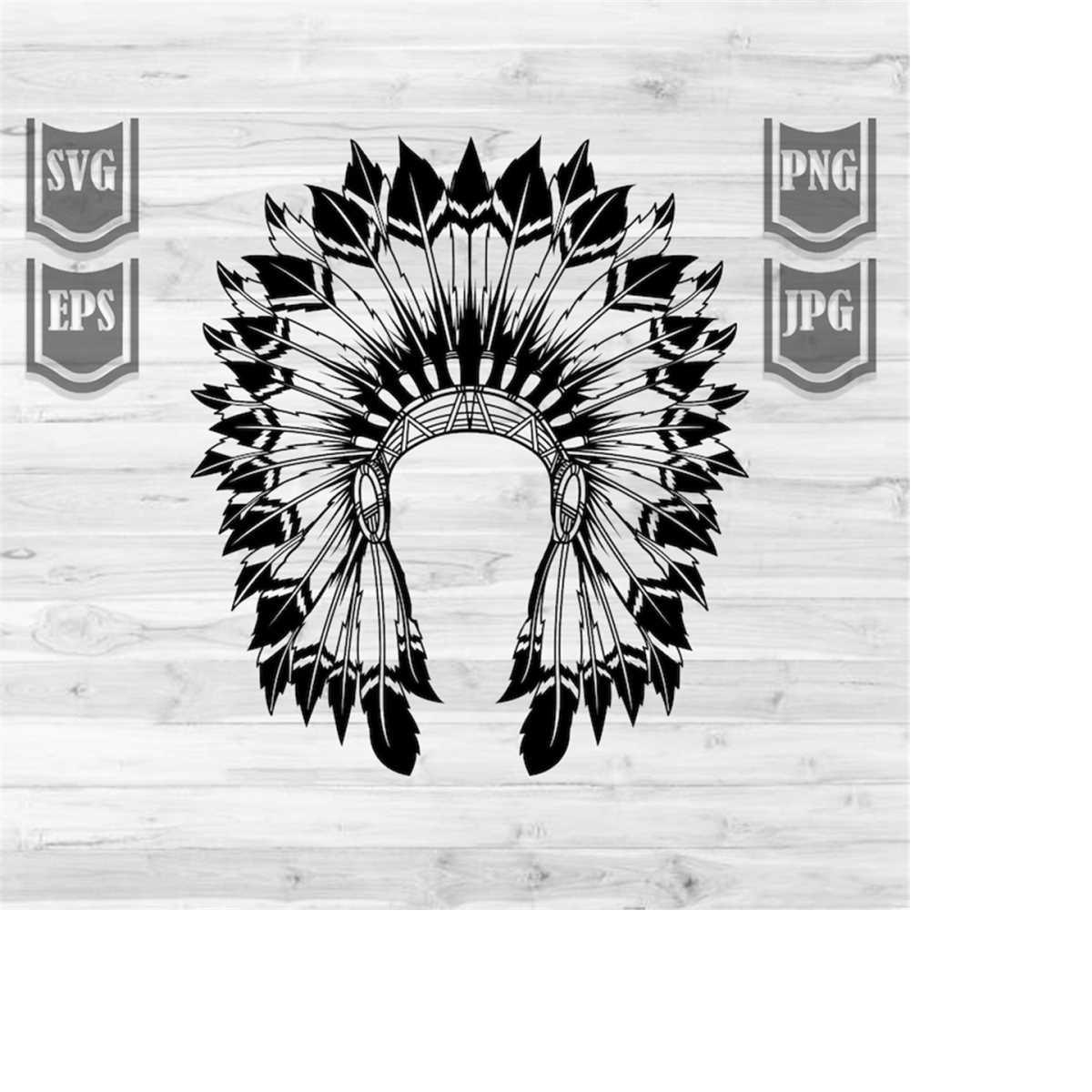 Native American Headdress Svg Cut Files Clipart Ame Inspire