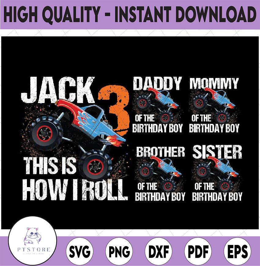Custom Monster Truck Birthday Png, Monster Truck Birthday Pn - Inspire ...