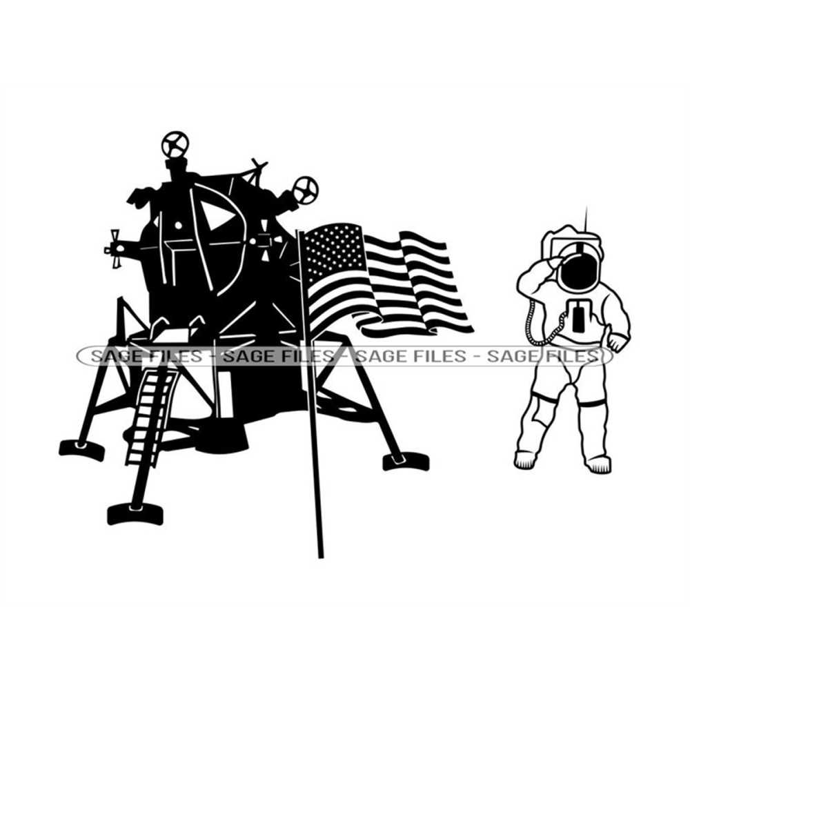 Moon Landing SVG, Astronaut Svg, Space Svg, Moon Svg, Astron Inspire