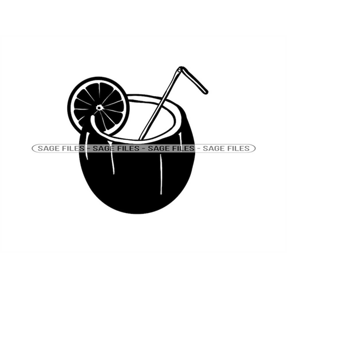 Coconut SVG, Coconut Cocktail Svg, Pina Colada Svg, Coconut - Inspire ...