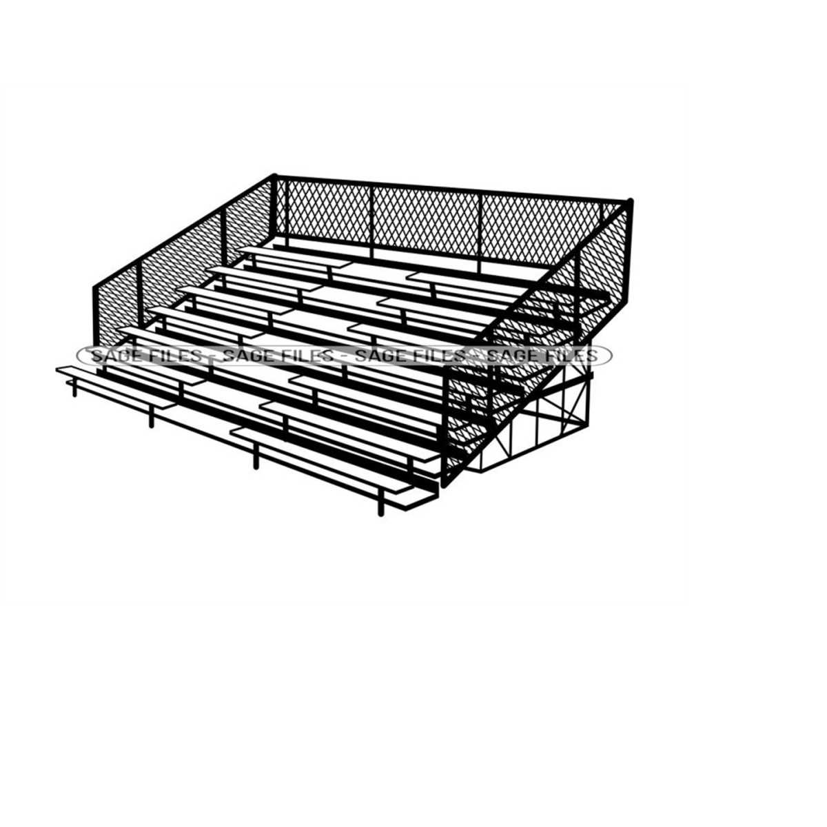 Bleachers SVG, Sport Svg, Stadium Svg, Bleachers Clipart, Bl Inspire