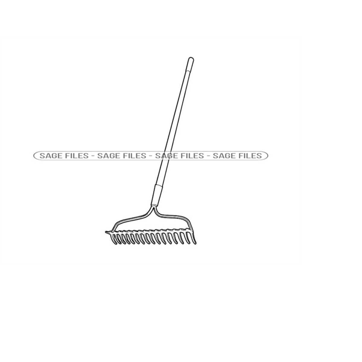 Mini Rake Svg Rake Outline SVG, Rake SVG, Gardening Svg, Landscaping Svg, - Inspire ...
