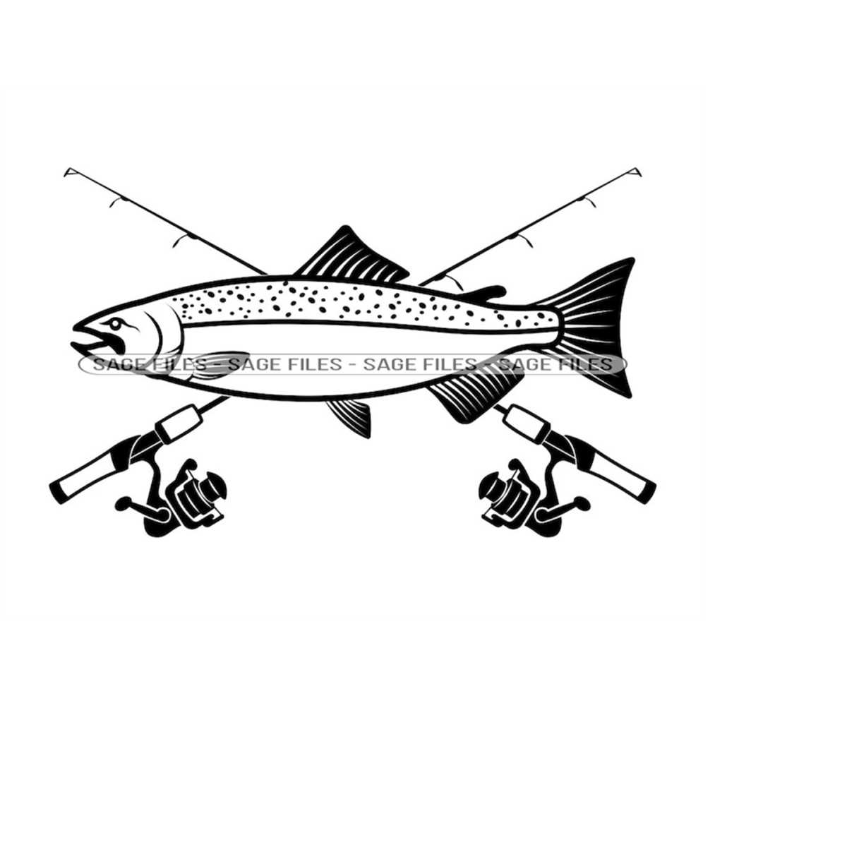 Chinook Salmon Fishing SVG, Fishing Logo Svg, Fish Svg, Fish Inspire