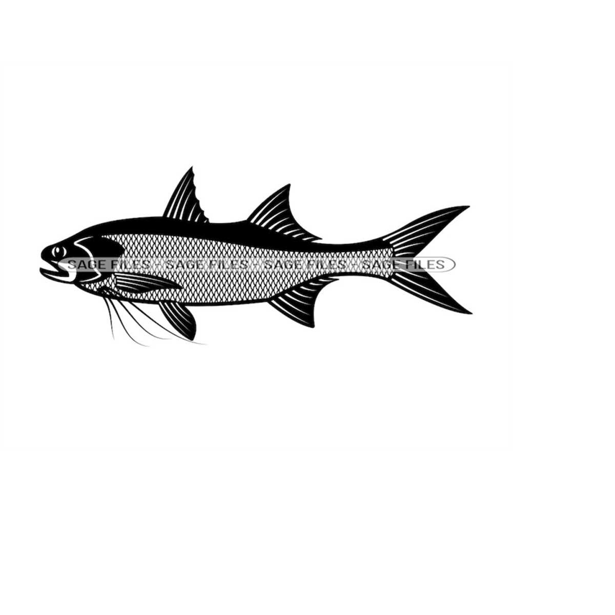 Giant African Threadfin SVG, Fishing Svg, Fish Svg, Fishing Inspire