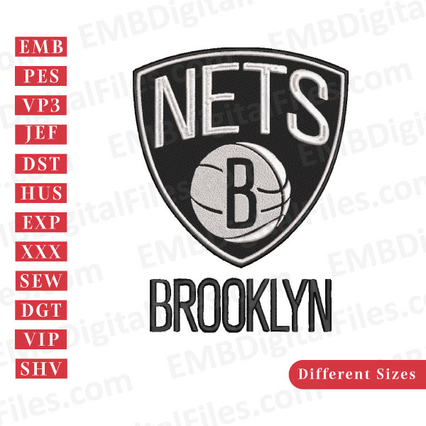 NBA Brooklyn Nets logo embroidery file Inspire Uplift