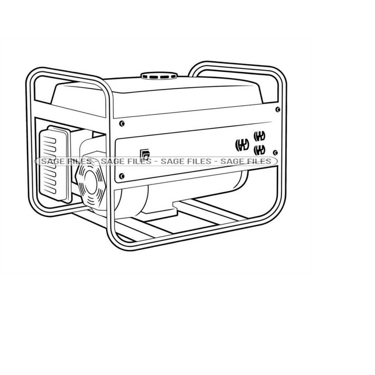 Portable Generator Outline SVG, Generator Clipart, Generator | Inspire ...