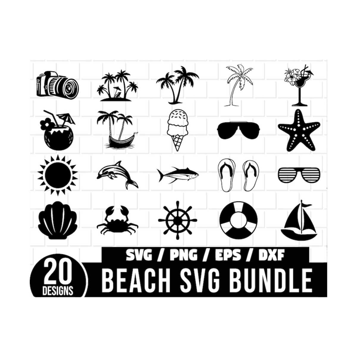 Beach SVG Bundle, Summer Bundle Svg, SUMMER Svg, Beach Clipa | Inspire ...