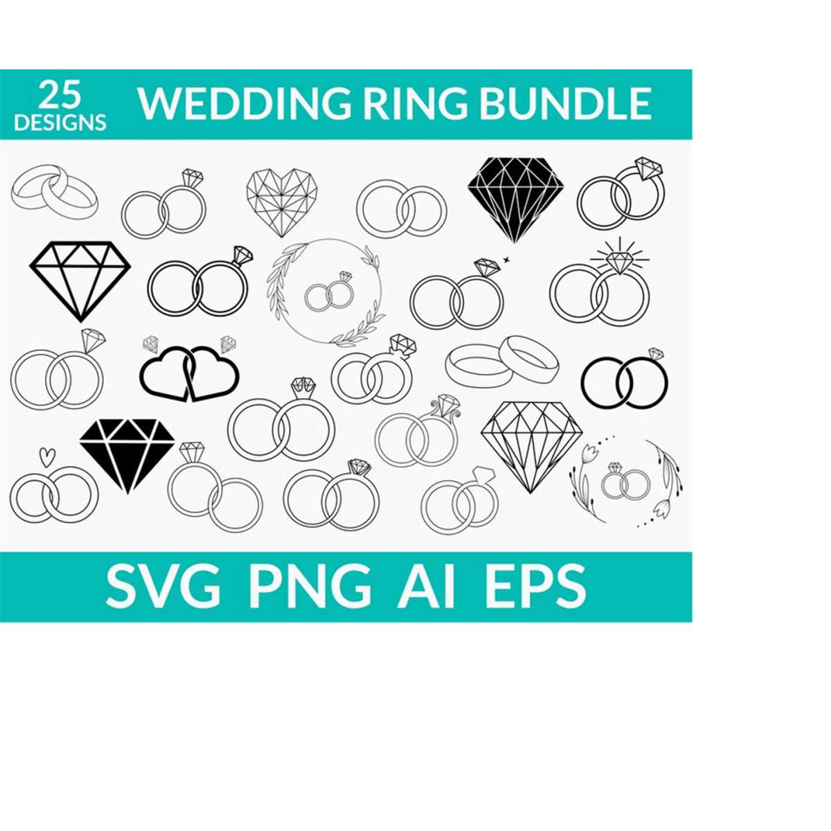 Wedding Ring svg, Engagement Ring svg, Mr and Mrs svg, Ring - Inspire