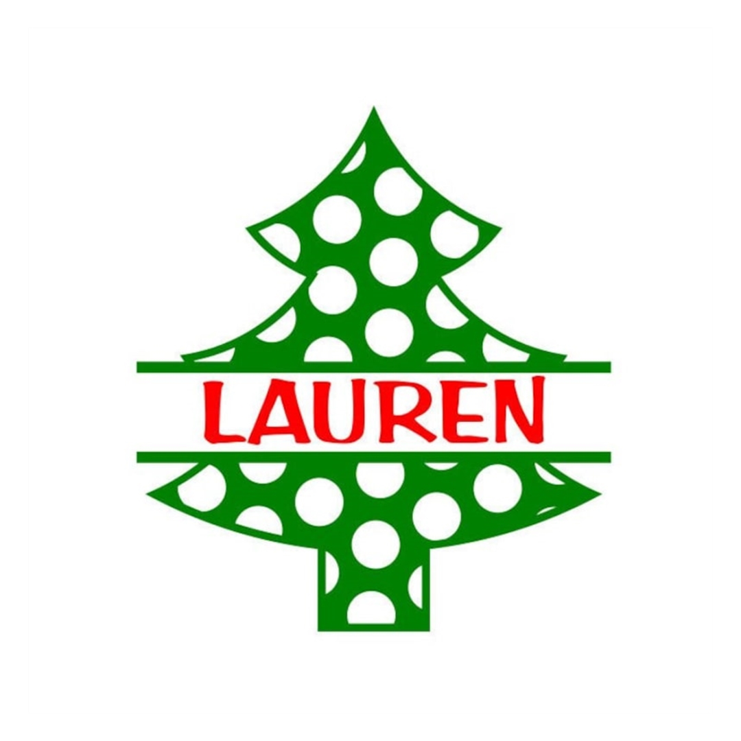 Christmas Tree Name Frame SVG, Christmas Tree SVG, Digital D Inspire