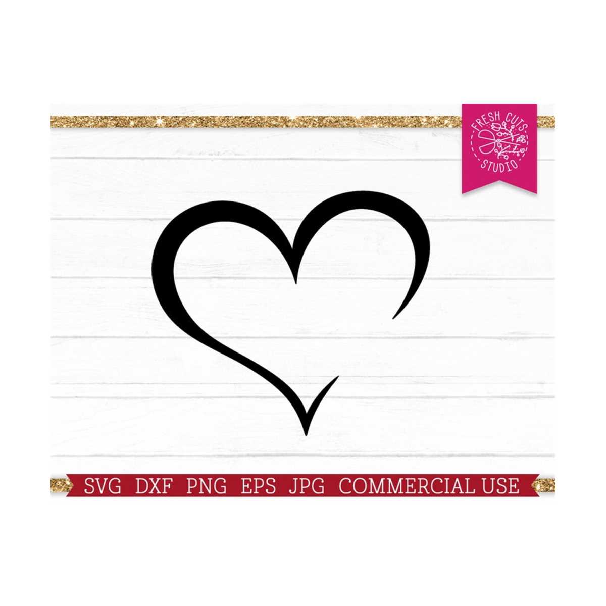 Heart SVG Cut File for Cricut Silhouette File, Heart Monogra | Inspire ...