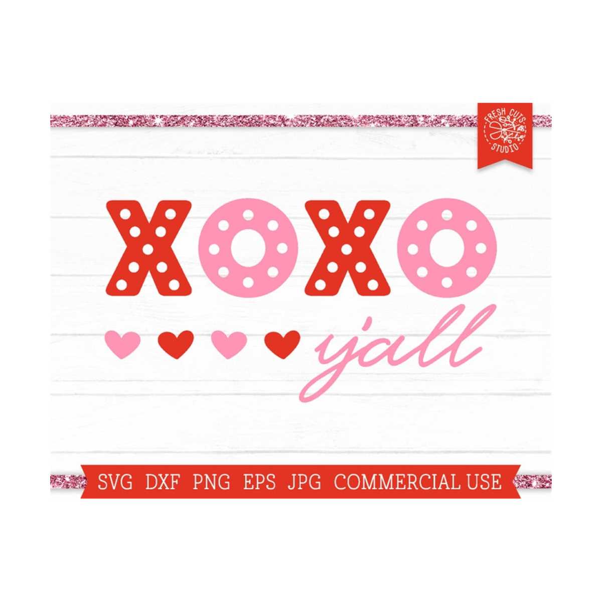 XOXO Svg Hearts Cut file for Cricut, XOXO Y'all svg, Western | Inspire ...