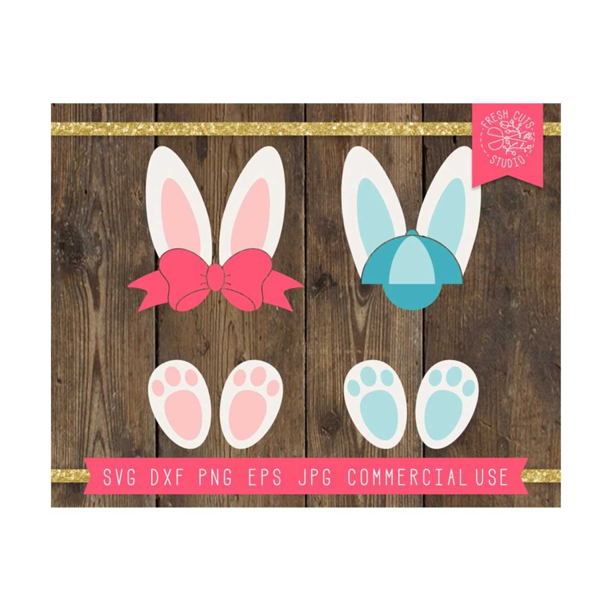 Easter Bunny Rabbit Monogram Split Frame Svg Instant Downloa | Inspire ...
