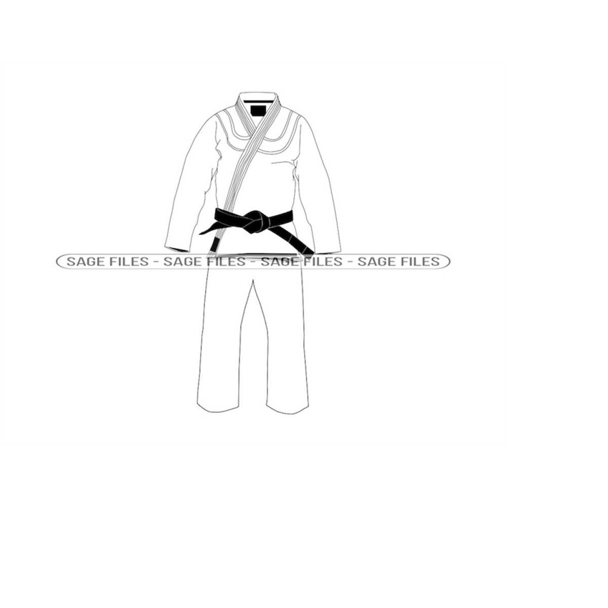 Black Belt SVG, Martial Arts Uniform SVG, Karate Uniform Svg Inspire