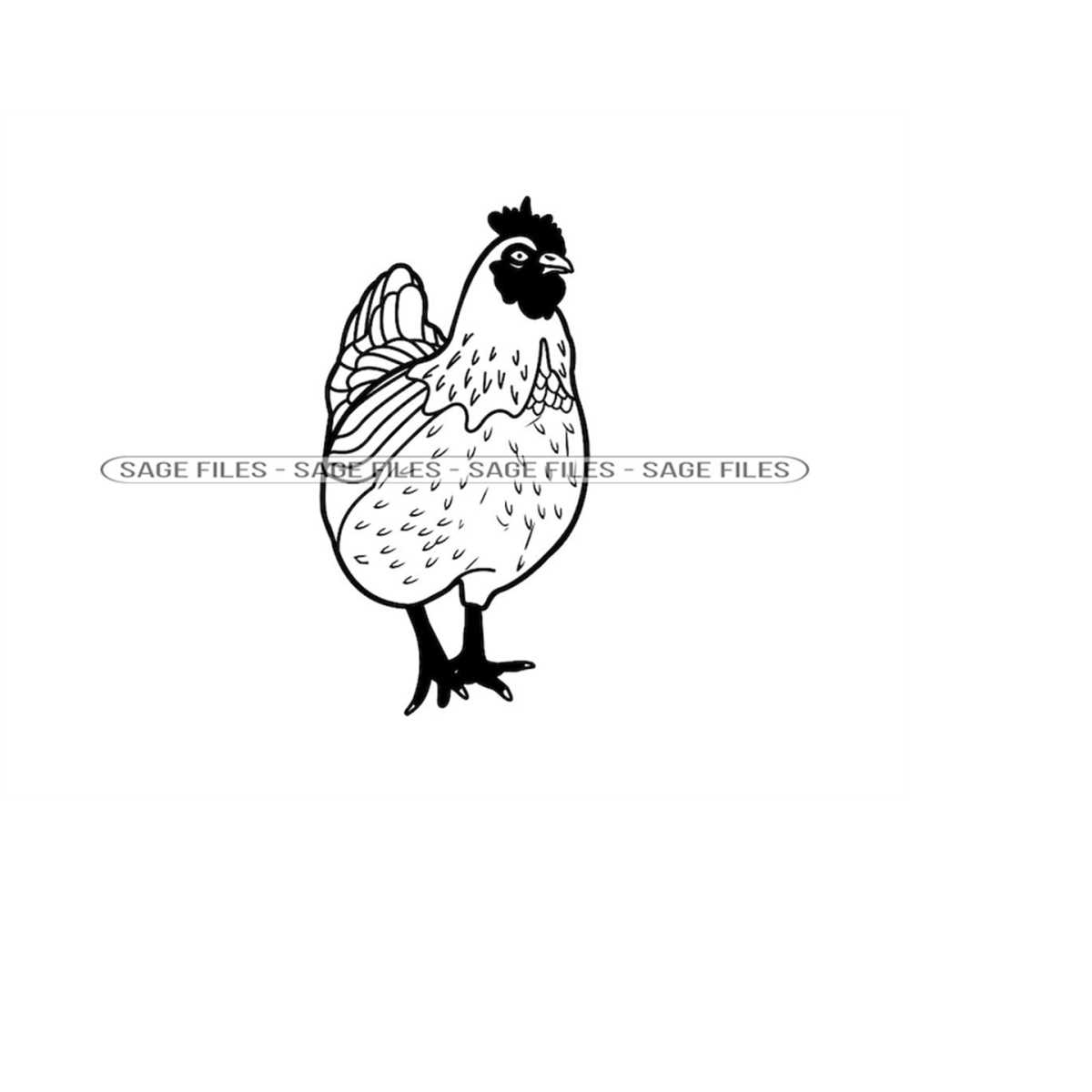 Chicken Vector Files Chicken 4 SVG, Chicken SVG, Chicken Clipart, Chicken Files f | Inspire ...