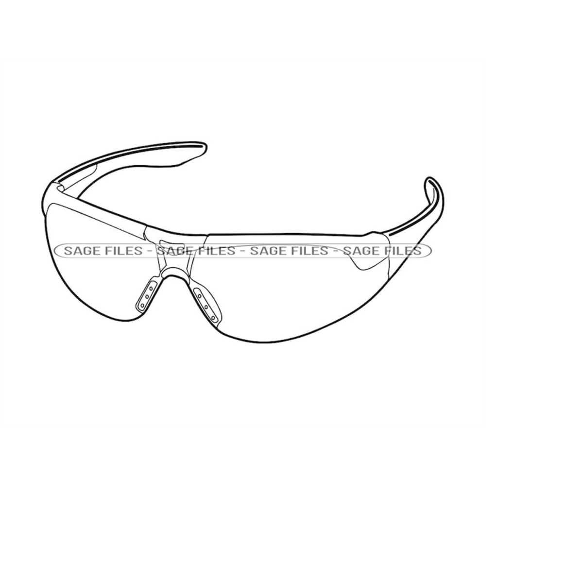 Safety Glasses Outline SVG, Safety Glasses Clipart, Safety G Inspire