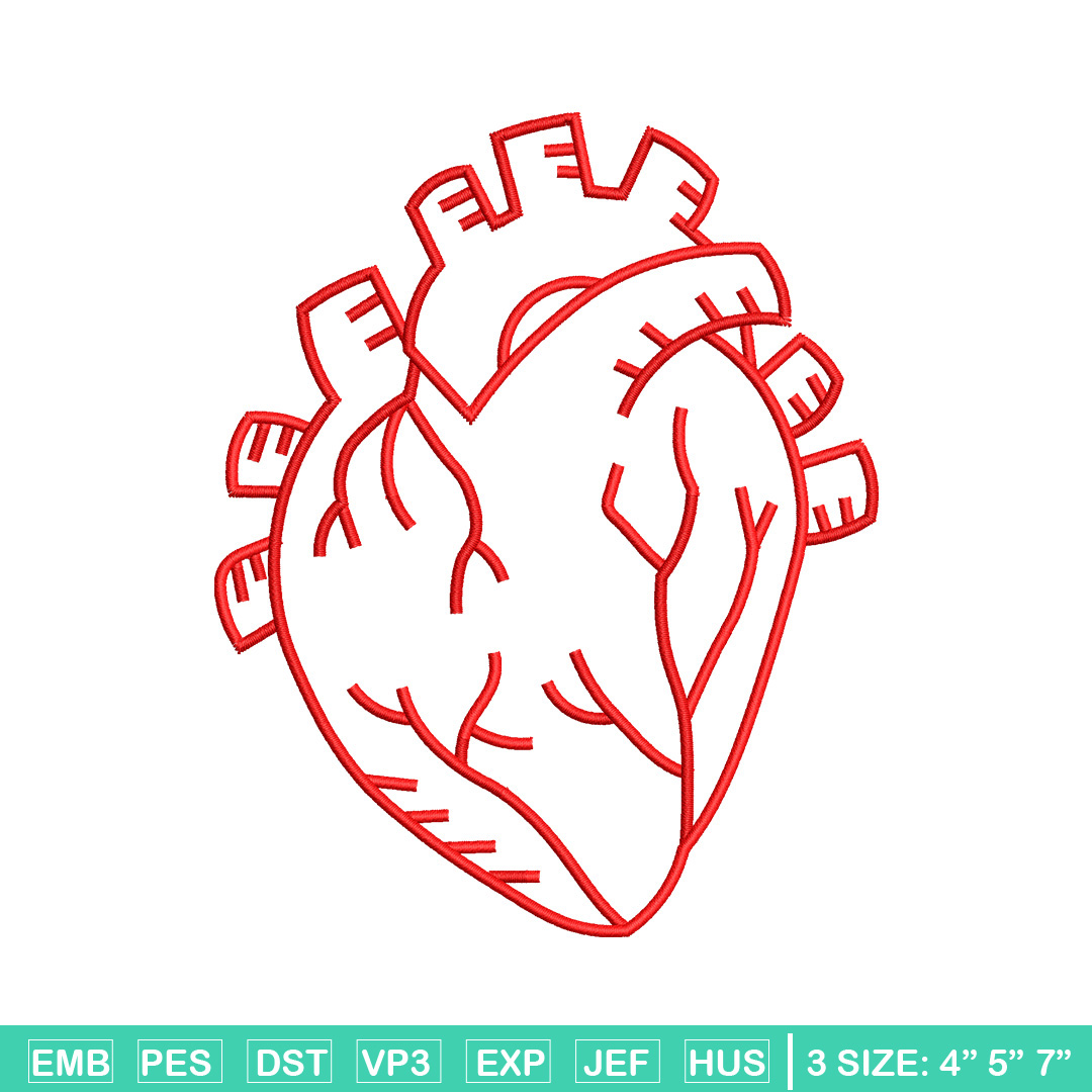 Heart real life embroidery design, Heart embroidery, Embroid | Inspire ...