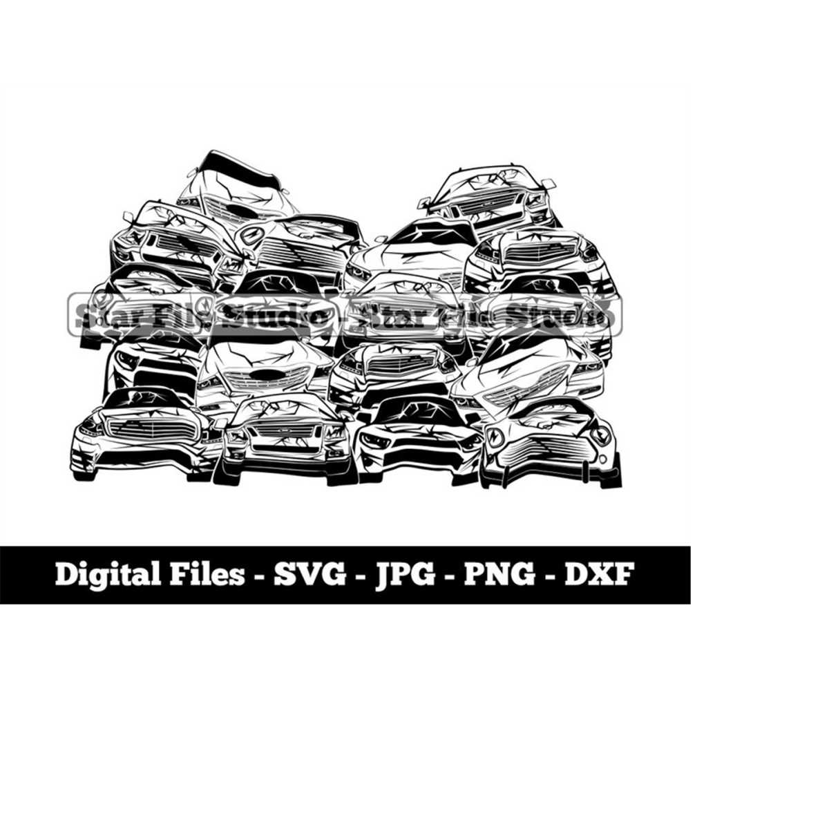 Car Junkyard 2 Svg, Scrap Yard Svg, Junk Yard Svg, Junkyard Inspire