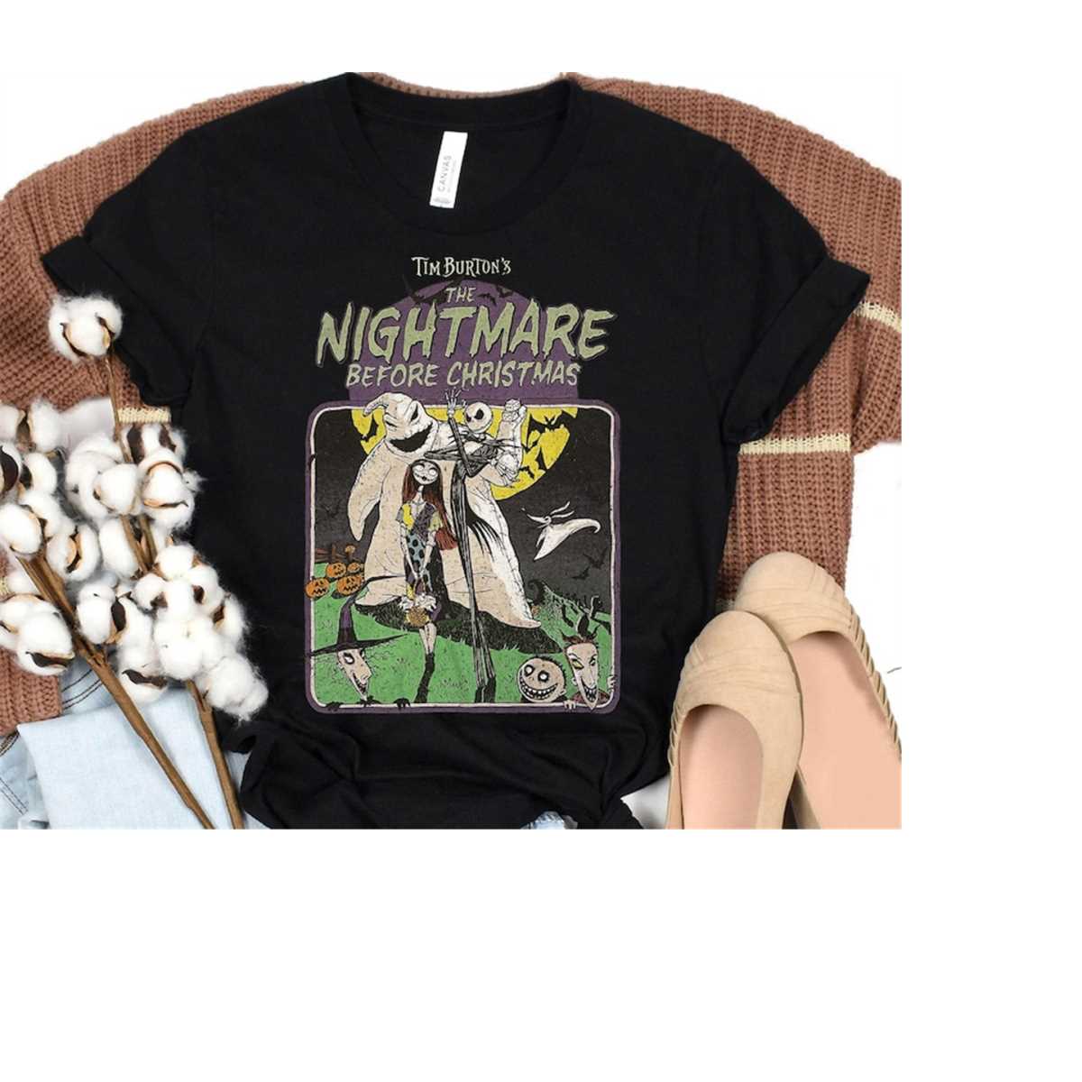 Euro Tag THE NIGHTMARE BEFORE CHRISTMAS Tim Burton Movie T-Shirt
