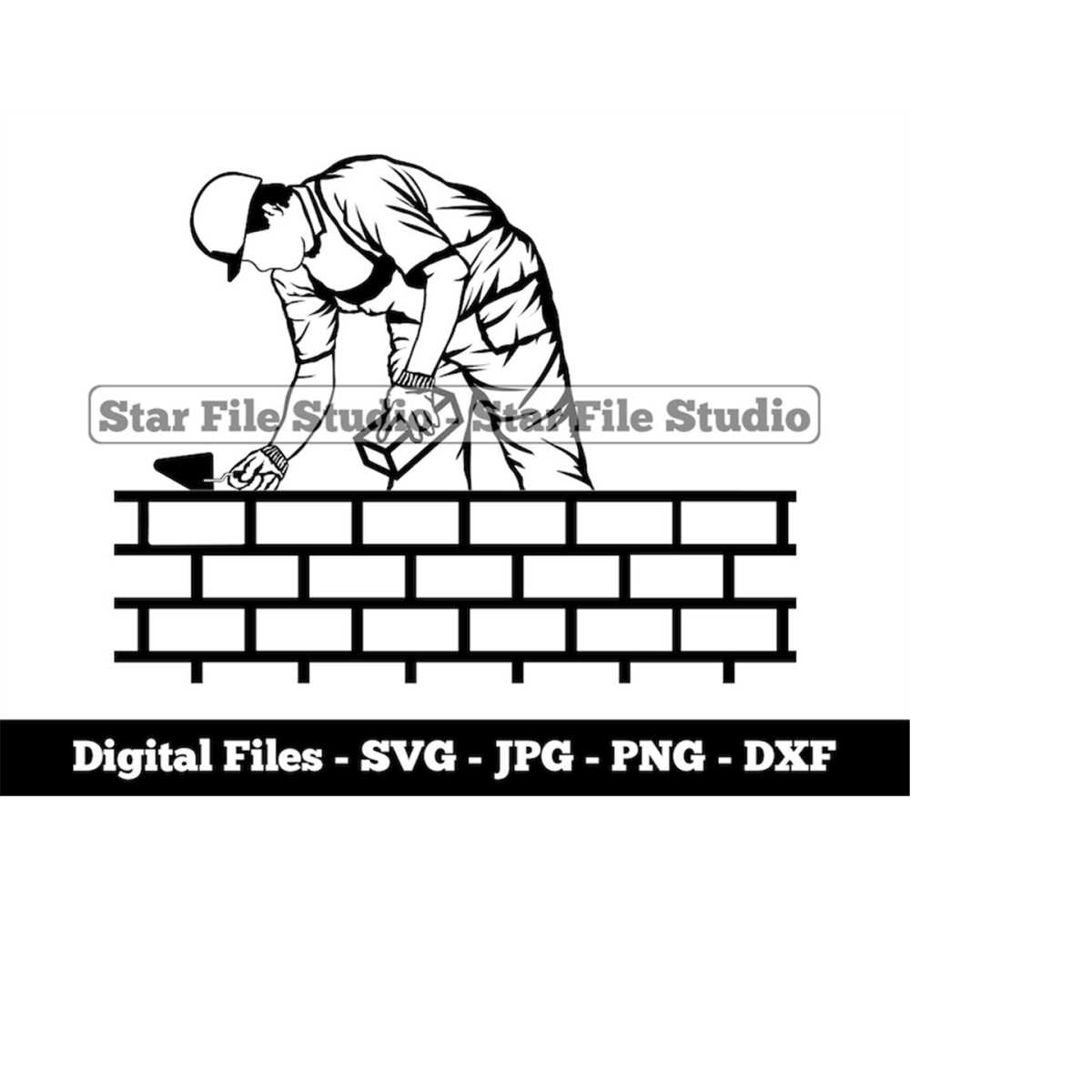 Brick Mason Svg, Construction Svg, Contactor Svg, Brick Maso Inspire