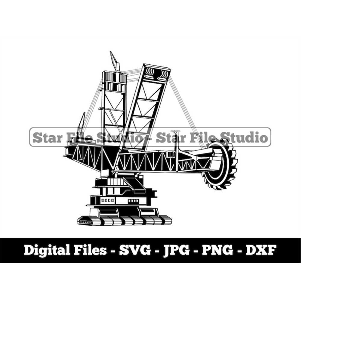 Bucket Wheel Excavator 2 Svg, Mining Svg, Heavy Equipment Sv Inspire