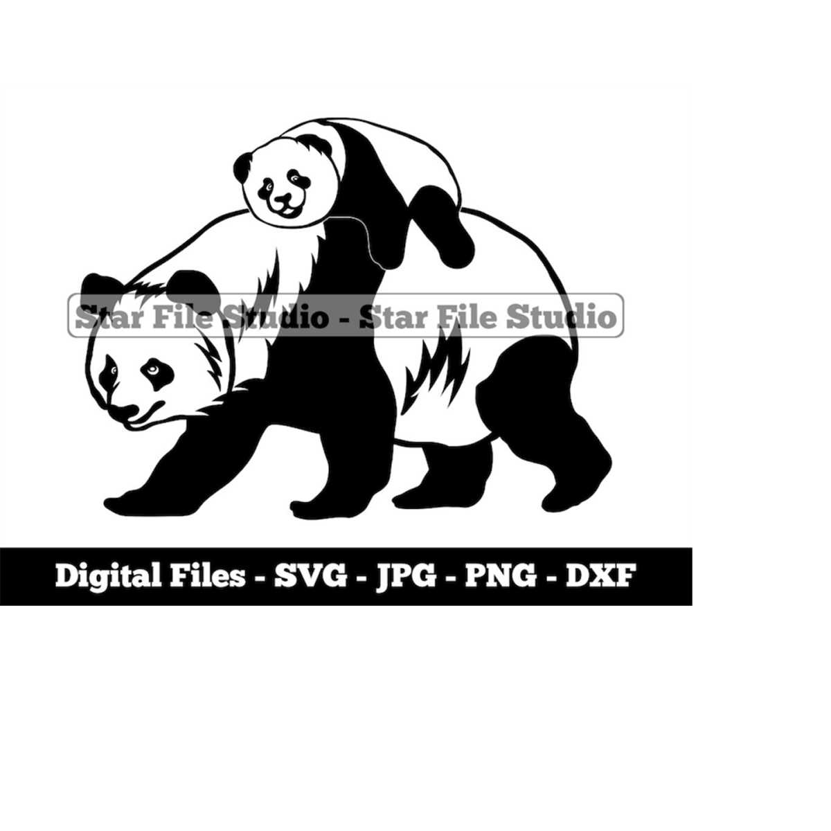 Mama Panda and Baby Panda Svg, Cute Panda Svg, Panda Svg, Pa | Inspire ...